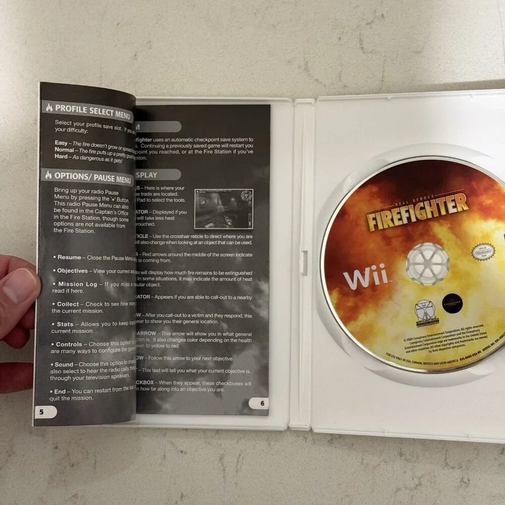 Real Heroes‎ Firefighter Nintendo Wii Game Complete 2007 Made In The USA